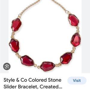 Style and Co red stone bracelet from Macys,